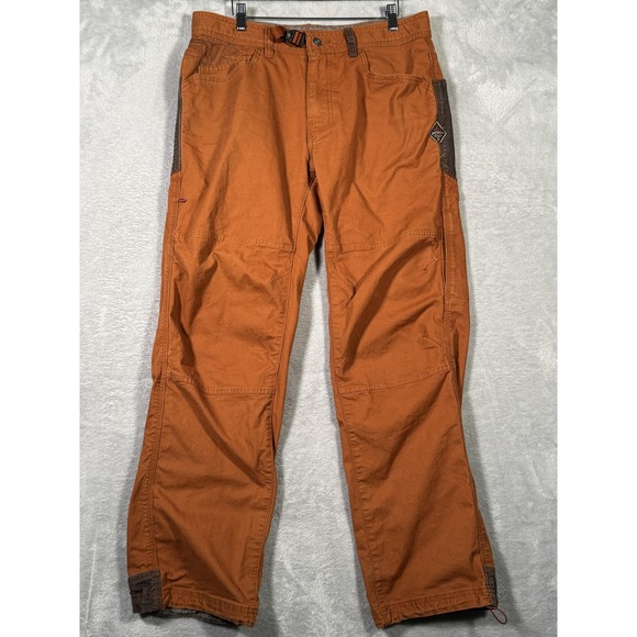 Prana Stretch Zion Pants Mens 34x32 Outdoor Hiking Continuum Double Knee - Picture 1 of 12